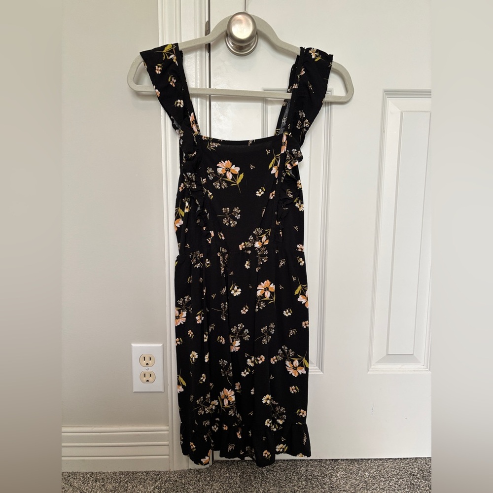 Floral Black Dress